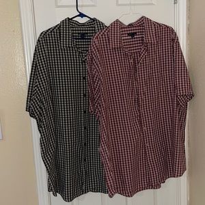 2 Men’s Short Sleeve Button Shirts